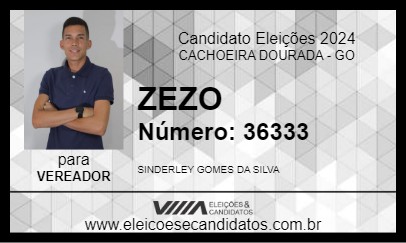 Candidato ZEZO 2024 - CACHOEIRA DOURADA - Eleições