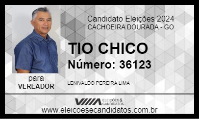 Candidato TIO CHICO 2024 - CACHOEIRA DOURADA - Eleições