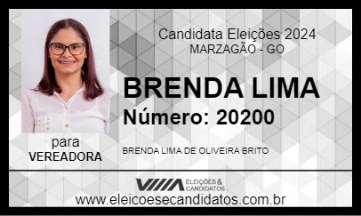 Candidato BRENDA LIMA 2024 - MARZAGÃO - Eleições