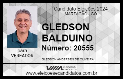 Candidato GLEDSON BALDUINO 2024 - MARZAGÃO - Eleições