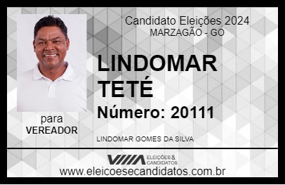 Candidato LINDOMAR TETÉ 2024 - MARZAGÃO - Eleições