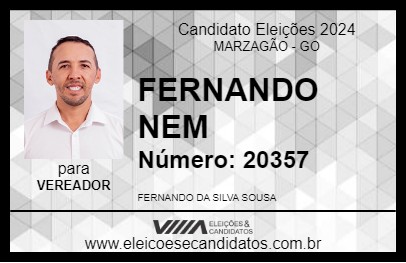 Candidato FERNANDO NEM 2024 - MARZAGÃO - Eleições