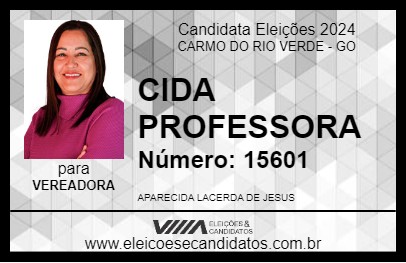 Candidato CIDA PROFESSORA 2024 - CARMO DO RIO VERDE - Eleições