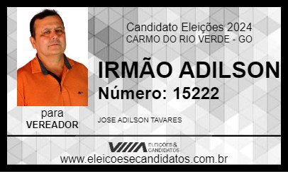 Candidato IRMÃO ADILSON 2024 - CARMO DO RIO VERDE - Eleições