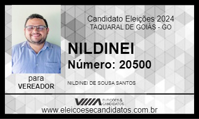 Candidato NILDINEI 2024 - TAQUARAL DE GOIÁS - Eleições