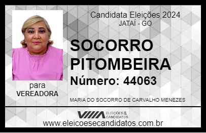 Candidato SOCORRO PITOMBEIRA 2024 - JATAÍ - Eleições