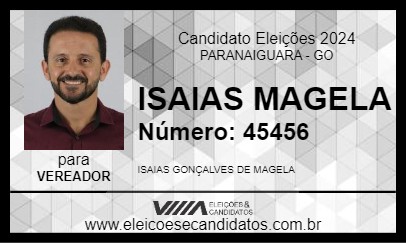 Candidato ISAIAS MAGELA 2024 - PARANAIGUARA - Eleições