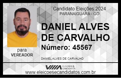 Candidato DANIEL AGENTE DE SAÚDE 2024 - PARANAIGUARA - Eleições