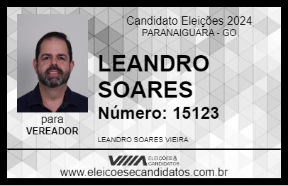 Candidato LEANDRO SOARES 2024 - PARANAIGUARA - Eleições