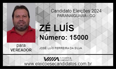 Candidato ZÉ LUÍS 2024 - PARANAIGUARA - Eleições