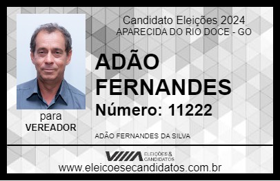 Candidato ADÃO FERNANDES 2024 - APARECIDA DO RIO DOCE - Eleições