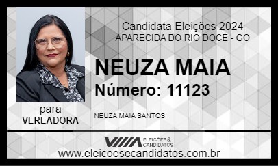 Candidato NEUZA MAIA 2024 - APARECIDA DO RIO DOCE - Eleições