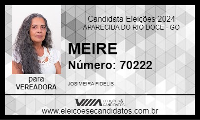 Candidato MEIRE 2024 - APARECIDA DO RIO DOCE - Eleições