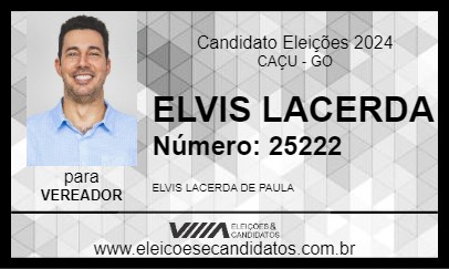 Candidato ELVIS LACERDA 2024 - CAÇU - Eleições