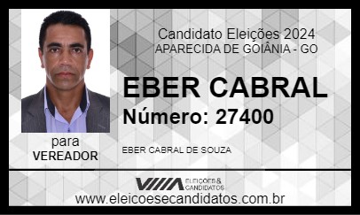 Candidato EBER CABRAL 2024 - APARECIDA DE GOIÂNIA - Eleições