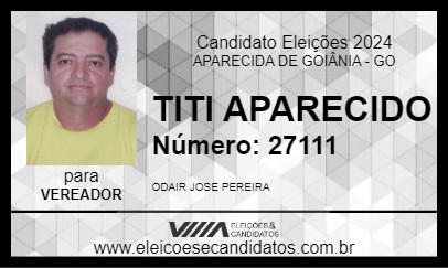 Candidato TITI APARECIDA 2024 - APARECIDA DE GOIÂNIA - Eleições