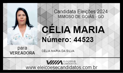 Candidato CÉLIA MARIA 2024 - MIMOSO DE GOIÁS - Eleições