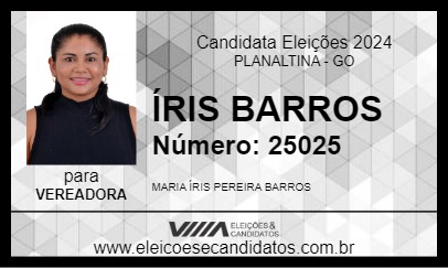 Candidato ÍRIS BARROS 2024 - PLANALTINA - Eleições