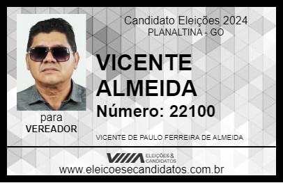 Candidato VICENTE ALMEIDA 2024 - PLANALTINA - Eleições