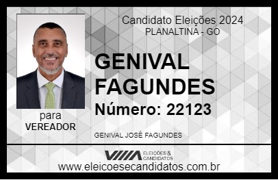 Candidato GENIVAL FAGUNDES 2024 - PLANALTINA - Eleições