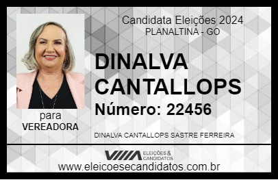 Candidato PROFESSORA DINALVA CANTALLOPS 2024 - PLANALTINA - Eleições