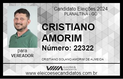 Candidato CRISTIANO AMORIM 2024 - PLANALTINA - Eleições