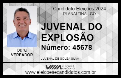 Candidato JUVENAL DO EXPLOSÃO 2024 - PLANALTINA - Eleições