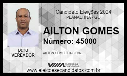 Candidato AILTON GOMES 2024 - PLANALTINA - Eleições