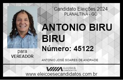 Candidato ANTONIO BIRU BIRU 2024 - PLANALTINA - Eleições