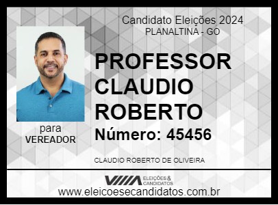 Candidato PROFESSOR CLAUDIO ROBERTO 2024 - PLANALTINA - Eleições