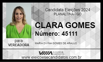 Candidato CLARA GOMES 2024 - PLANALTINA - Eleições