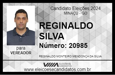 Candidato REGINALDO SILVA 2024 - MINAÇU - Eleições