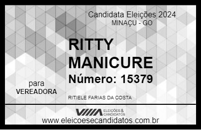 Candidato RITTY MANICURE 2024 - MINAÇU - Eleições