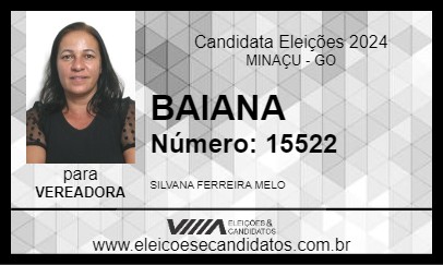 Candidato BAIANA 2024 - MINAÇU - Eleições