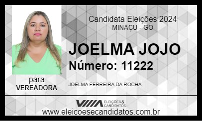 Candidato JOELMA JOJO 2024 - MINAÇU - Eleições