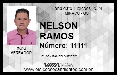 Candidato NELSON RAMOS 2024 - MINAÇU - Eleições