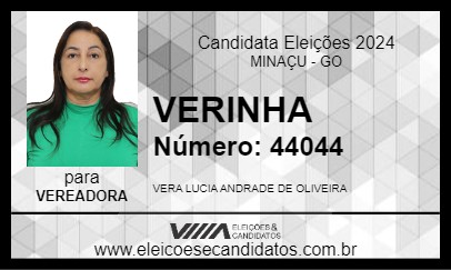 Candidato VERINHA 2024 - MINAÇU - Eleições