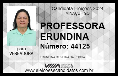 Candidato PROFESSORA ERUNDINA 2024 - MINAÇU - Eleições