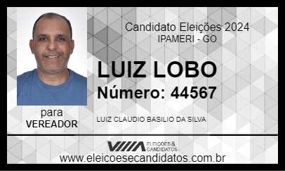 Candidato LUIZ LOBO 2024 - IPAMERI - Eleições