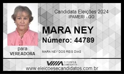 Candidato MARA NEY 2024 - IPAMERI - Eleições