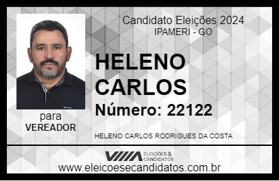 Candidato HELENO CARLOS 2024 - IPAMERI - Eleições