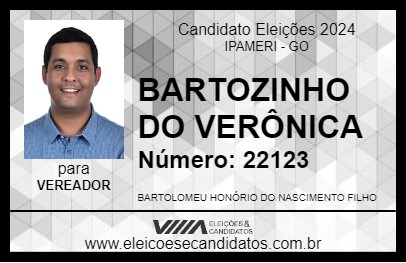 Candidato BARTOZINHO DO VERÔNICA 2024 - IPAMERI - Eleições