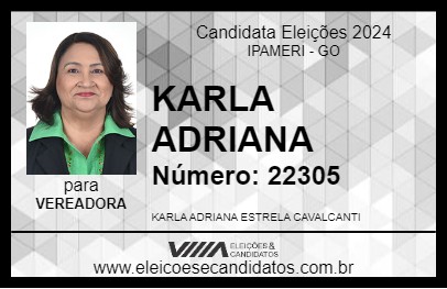 Candidato KARLA ADRIANA 2024 - IPAMERI - Eleições