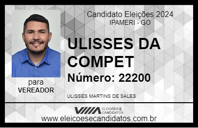 Candidato ULISSES DA COMPET 2024 - IPAMERI - Eleições