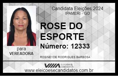 Candidato ROSE DO ESPORTE 2024 - IPAMERI - Eleições