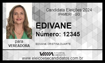 Candidato EDIVANE 2024 - IPAMERI - Eleições