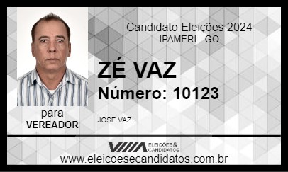 Candidato ZÉ VAZ 2024 - IPAMERI - Eleições