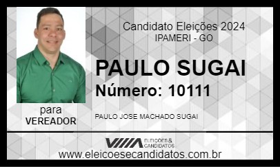 Candidato PAULO SUGAI 2024 - IPAMERI - Eleições