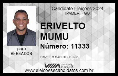 Candidato ERIVELTO MUMU 2024 - IPAMERI - Eleições