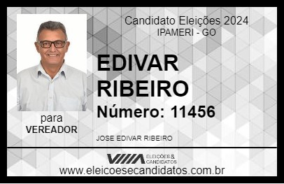 Candidato EDIVAR RIBEIRO 2024 - IPAMERI - Eleições